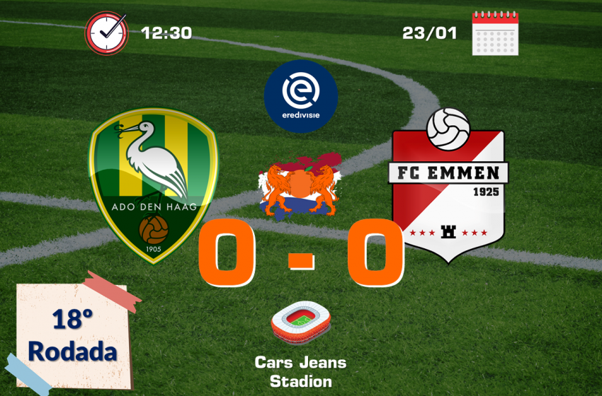 ADO Den Haag e FC Emmen ficam no empate sem gols