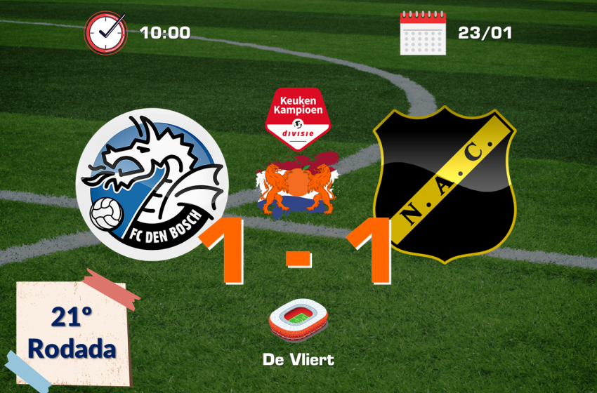 FC Den Bosch empata com o NAC Breda e segue a quatro meses sem vencer