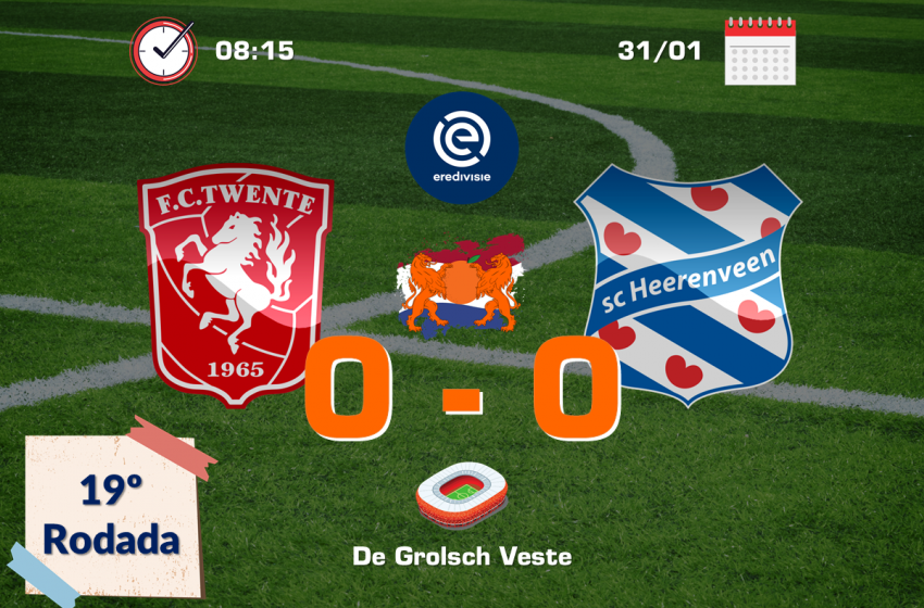  FC Twente e SC Heerenveen ficam no empate sem gols