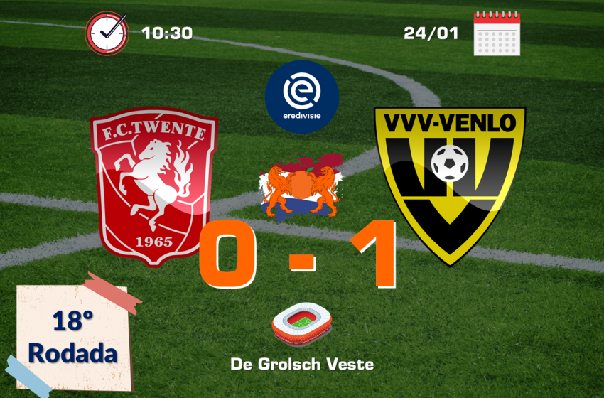  VVV-Venlo surpreende FC Twente fora de casa e vence duelo por 1 a 0