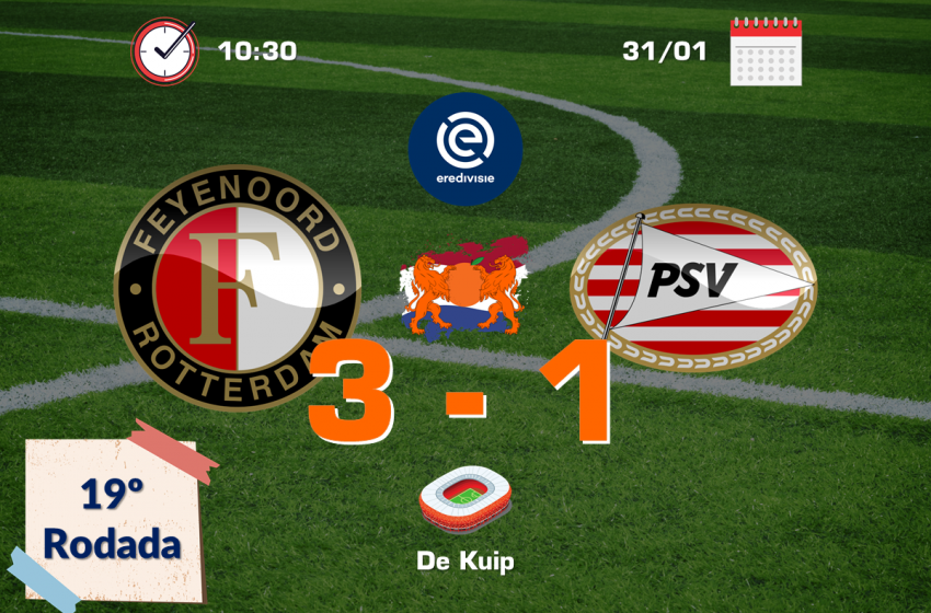  Feyenoord bate PSV por 3 a 1