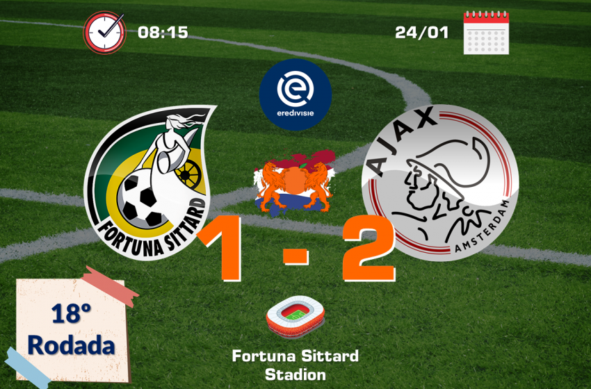 Ajax passa sufoco, mas consegue vitória diante do Fortuna Sittard