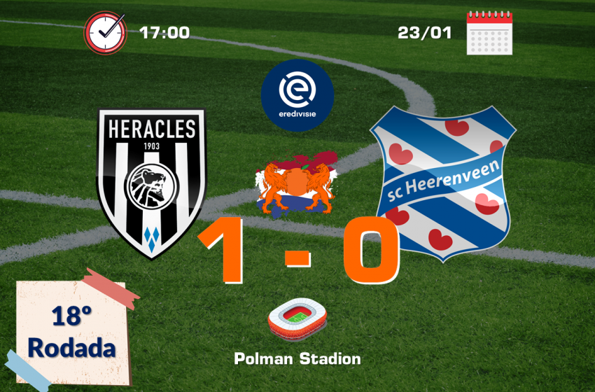Heracles bate o SC Heerenveen em casa pelo placar mínimo de 1 a 0