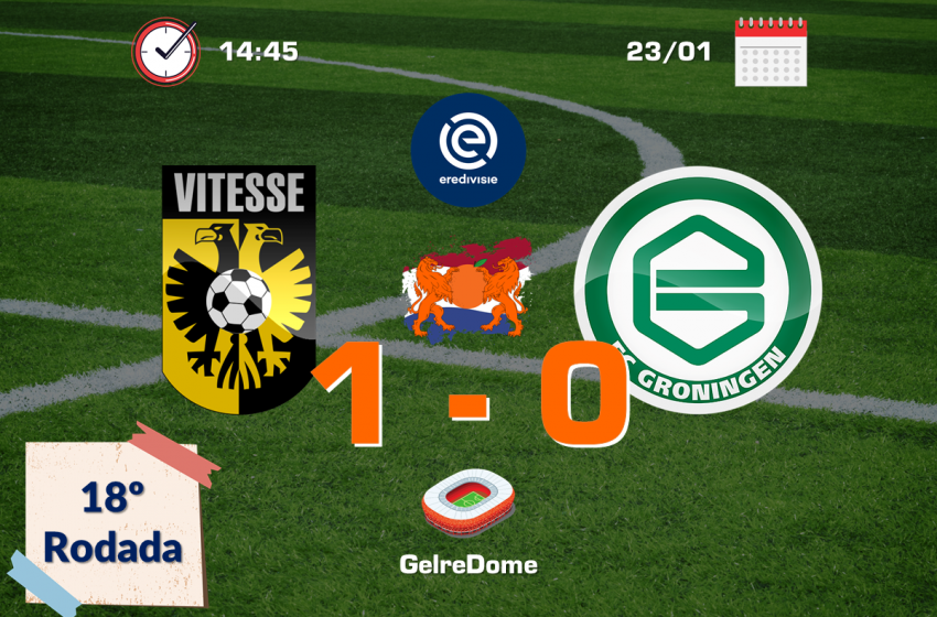 Vitesse faz o dever de casa, bate o FC Groningen e segue na ponta da Eredivisie