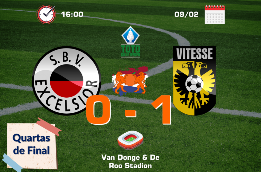  Nos acréscimos, Vitesse garante vaga na semifinal da Copa da Holanda