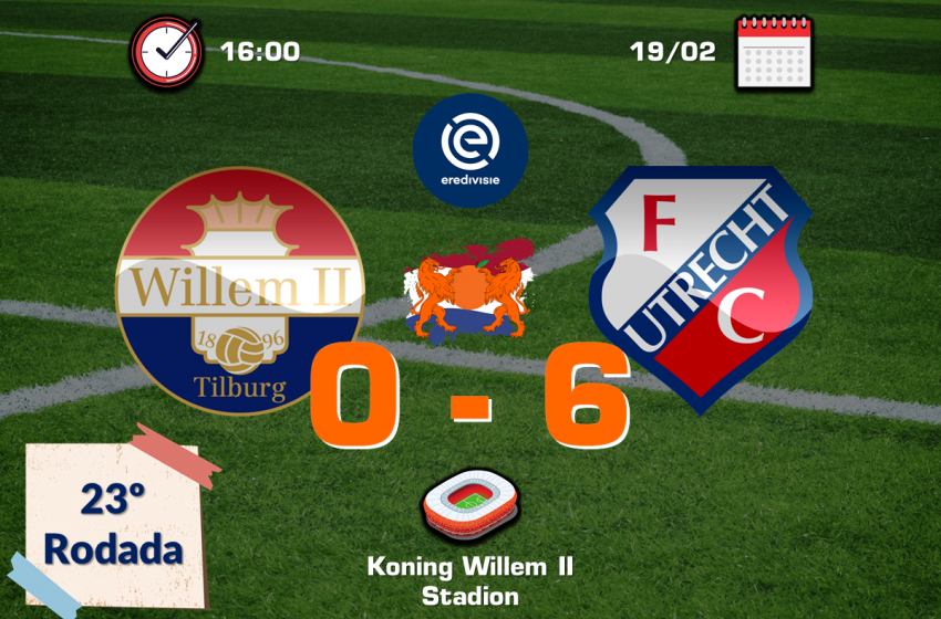 FC Utrecht bate por 6 a 0 o Willem II