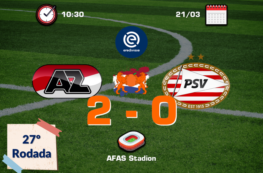 AZ Alkmaar vence PSV pela quarta vez consecutiva