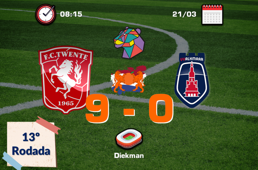  FC Twente passa o carro por cima do VV Alkmaar