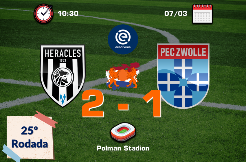  Heracles bate PEC Zwolle nos acréscimos