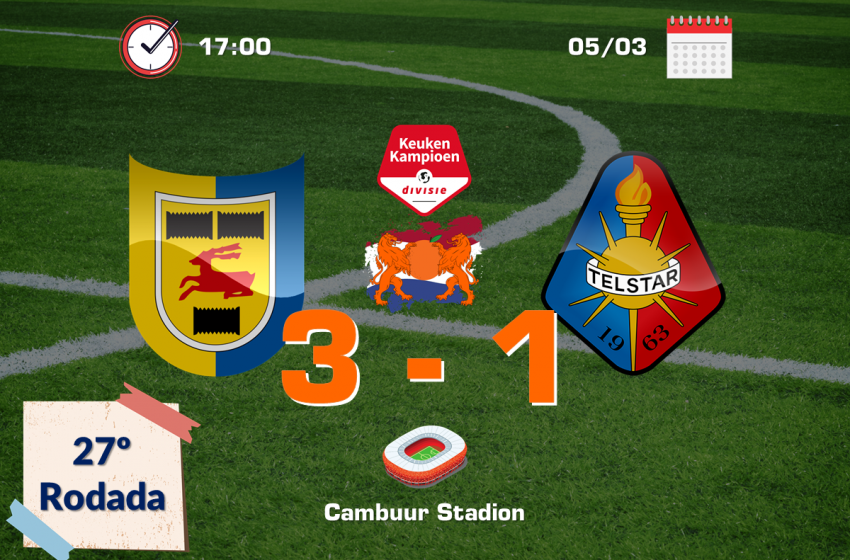 SC Cambuur bate SC Telstar e continua na liderança da segundona