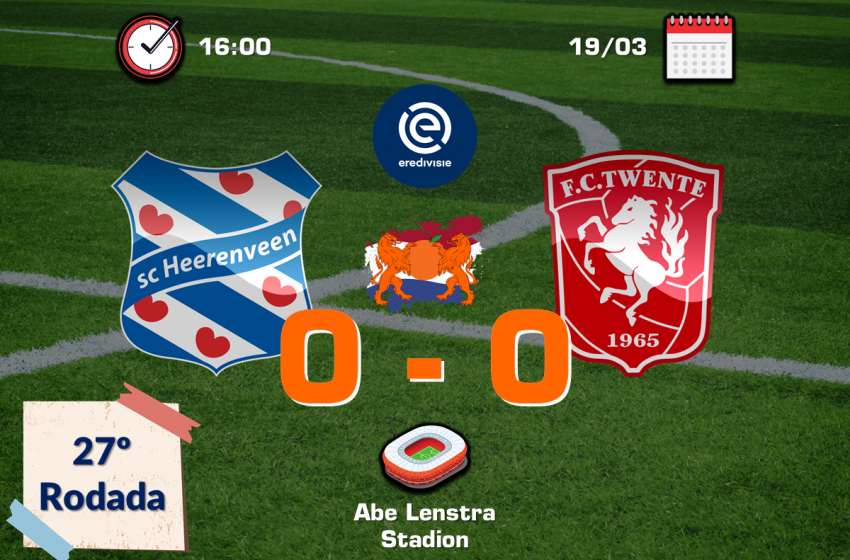  SC Heerenveen e FC Twente abrem a rodada com empate sem gols