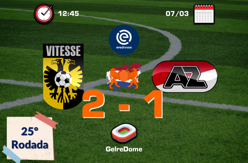  Com um jogador a menos, Vitesse vence AZ Alkmaar