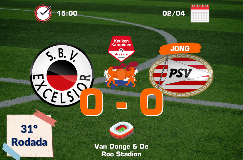 Em Roterdã, Excelsior e Jong PSV ficam no 0 a 0