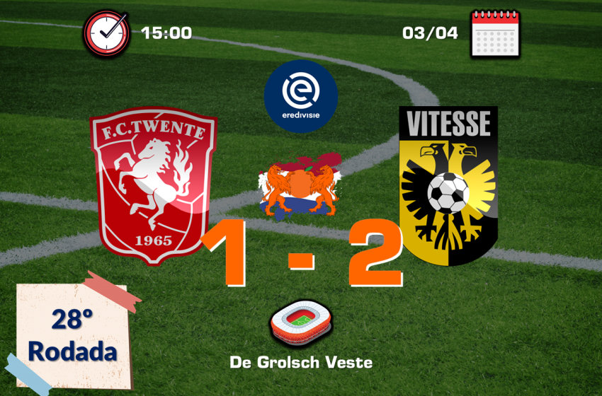  Em partida de três pênaltis, Vitesse vence FC Twente de virada por 2 a 1
