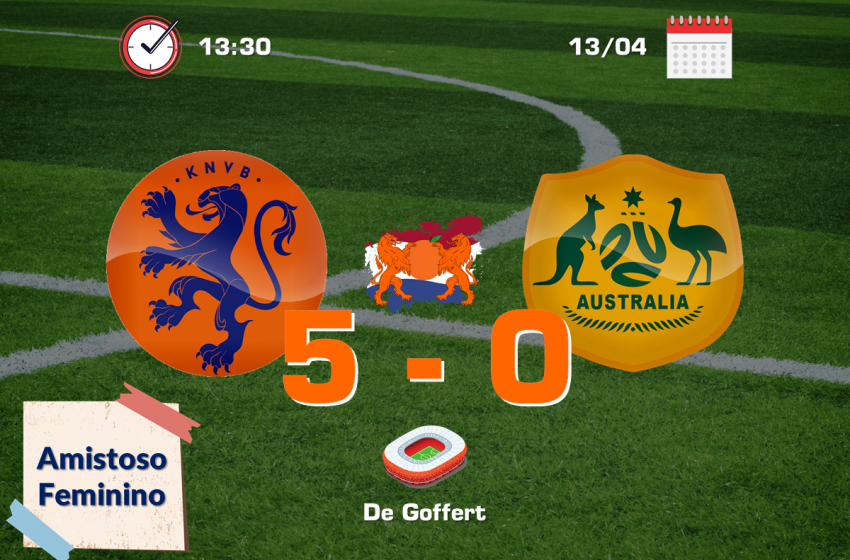 Holanda volta a jogar bem e goleia Austrália por 5 a 0