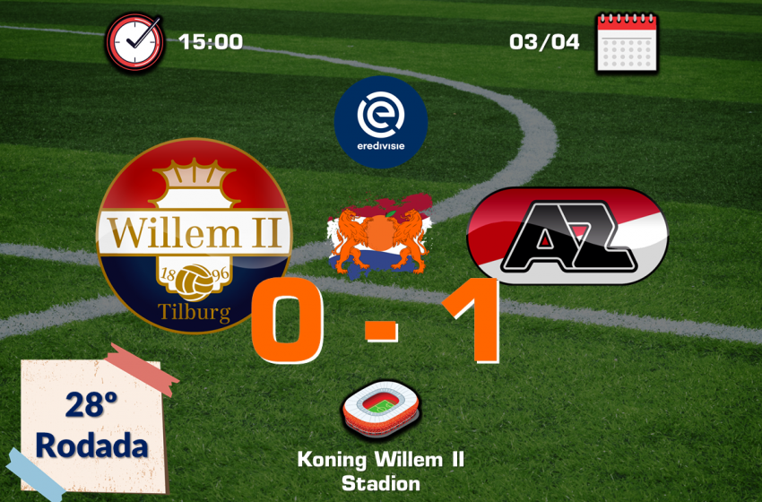 Teun Koopmeiners é expulso, deixa AZ Alkmaar com menos um, mas equipe de Alkmaar vence Willem II pelo placar mínimo