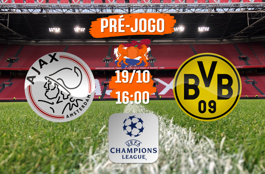 Ajax e Borussia Dortmund se encontram nesta terça-feira, em busca da liderança do grupo C na UEFA Champions League