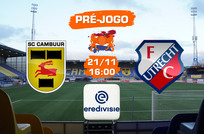  No norte da Holanda, SC Cambuur e FC Utrecht fecham a 13ª rodada da Eredivisie
