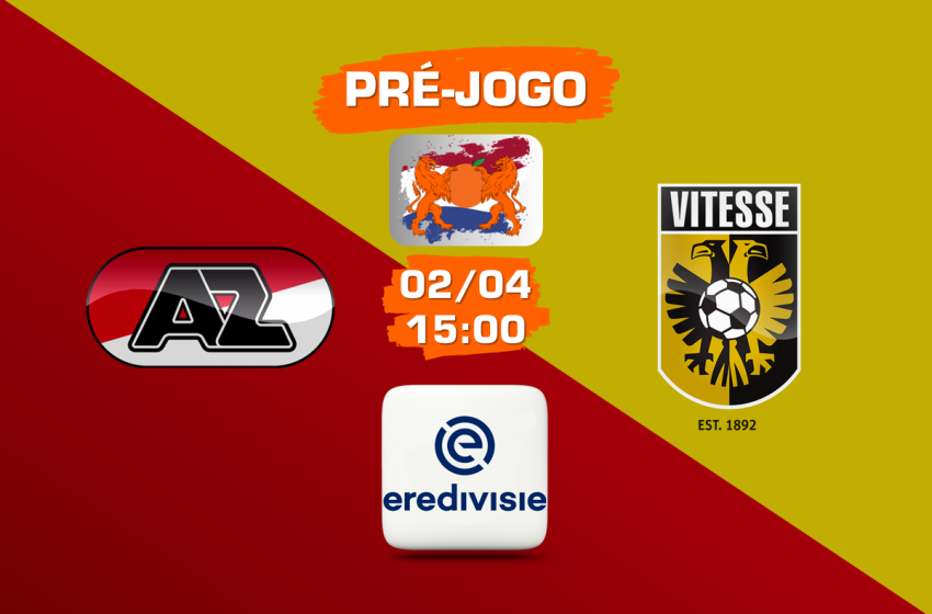  AZ Alkmaar e Vitesse se encontram em Alkmaar no duelo dos eliminados da UEFA Europa Conference League