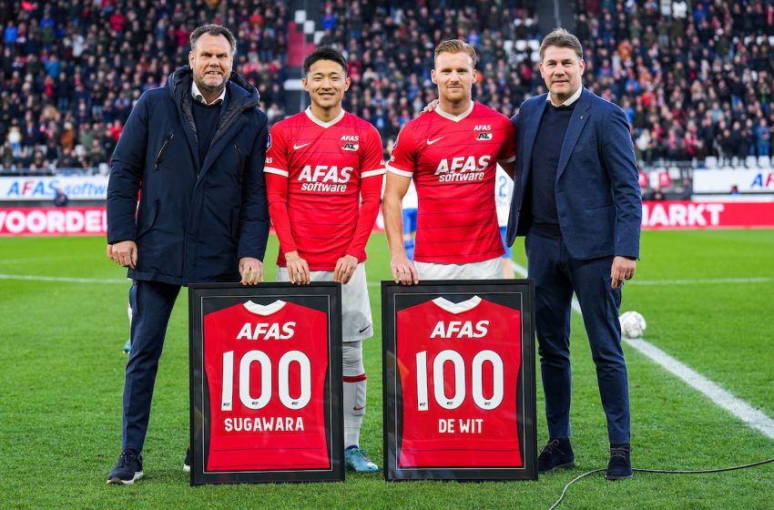  Em jogo de número 100 de Dani de Wit e Yukinari Sugawara, AZ Alkmaar bate Vitesse por 3 a 1