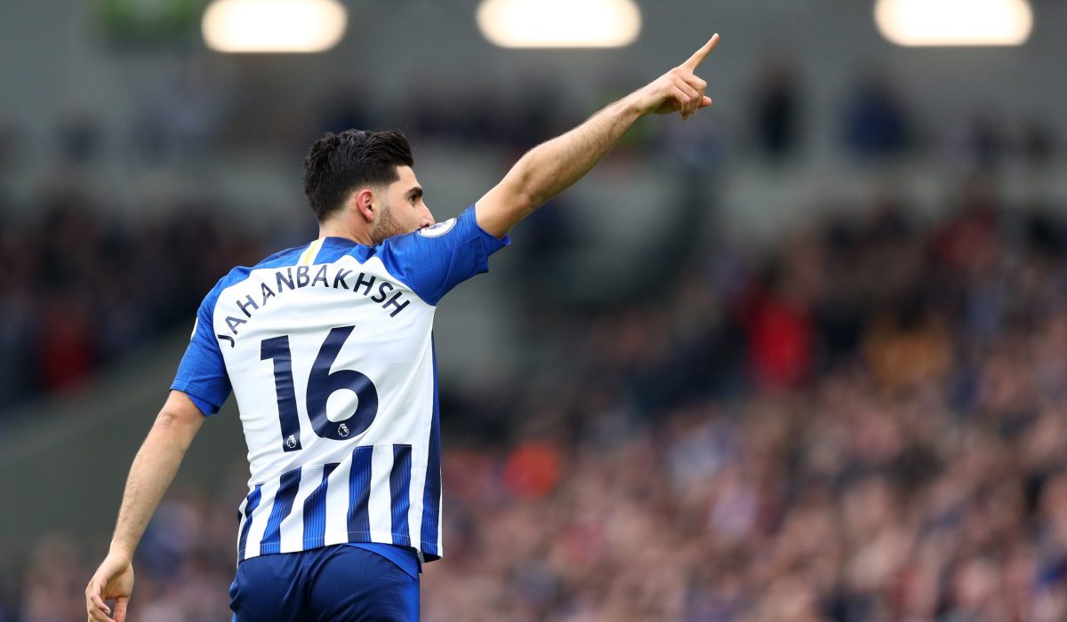 BRIGHTON, ENGLAND - DECEMBER 28: Alireza Jahanbakhsh of Brighton & Hove Albion celebrates after scoring his teams first goal during the Premier League match between Brighton & Hove Albion and AFC Bournemouth  at American Express Community Stadium on December 28, 2019 in Brighton, United Kingdom. (Photo by Dan Istitene/Getty Images)