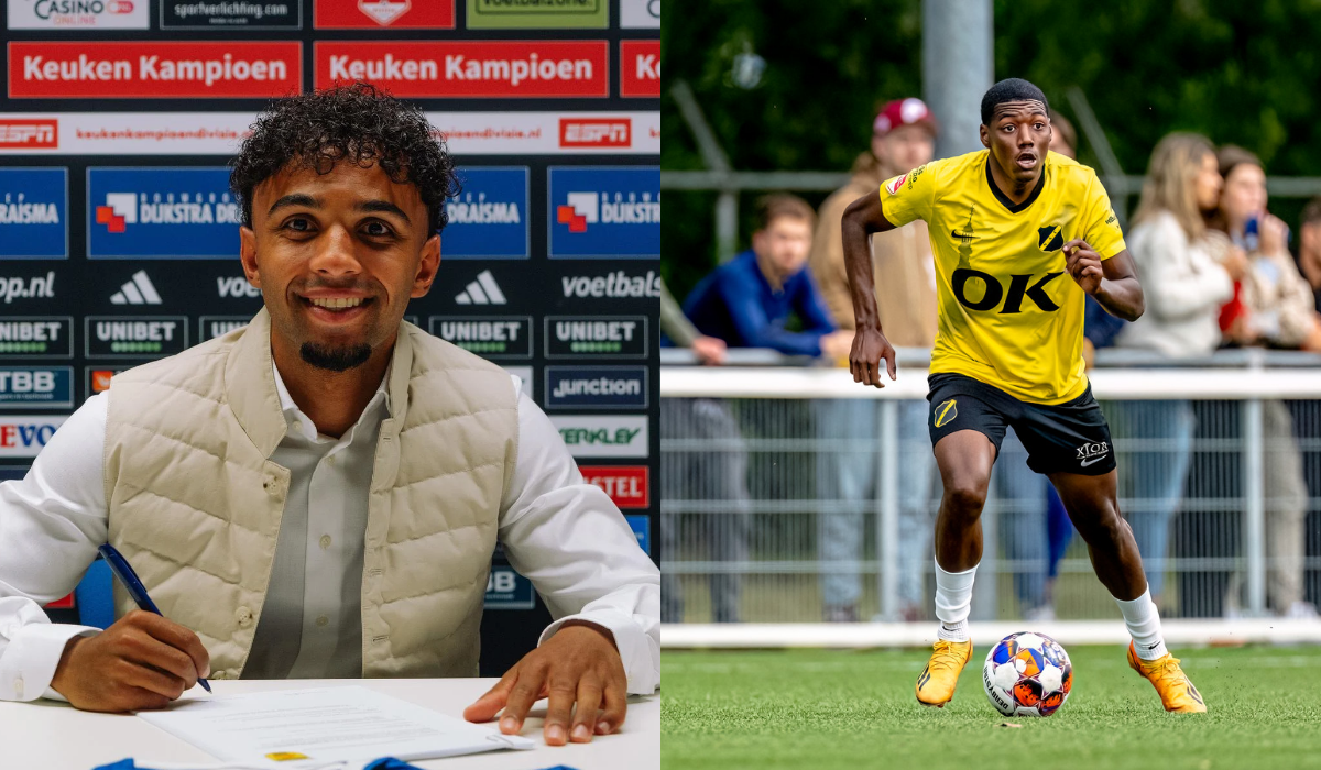 Cherrion Valerius (NAC Breda) e Nicky Souren (SC Cambuur)