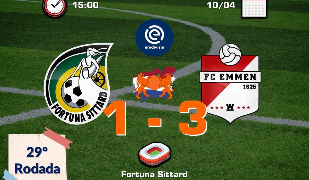 Fortuna Sittard 1 x 3 FC Emmen