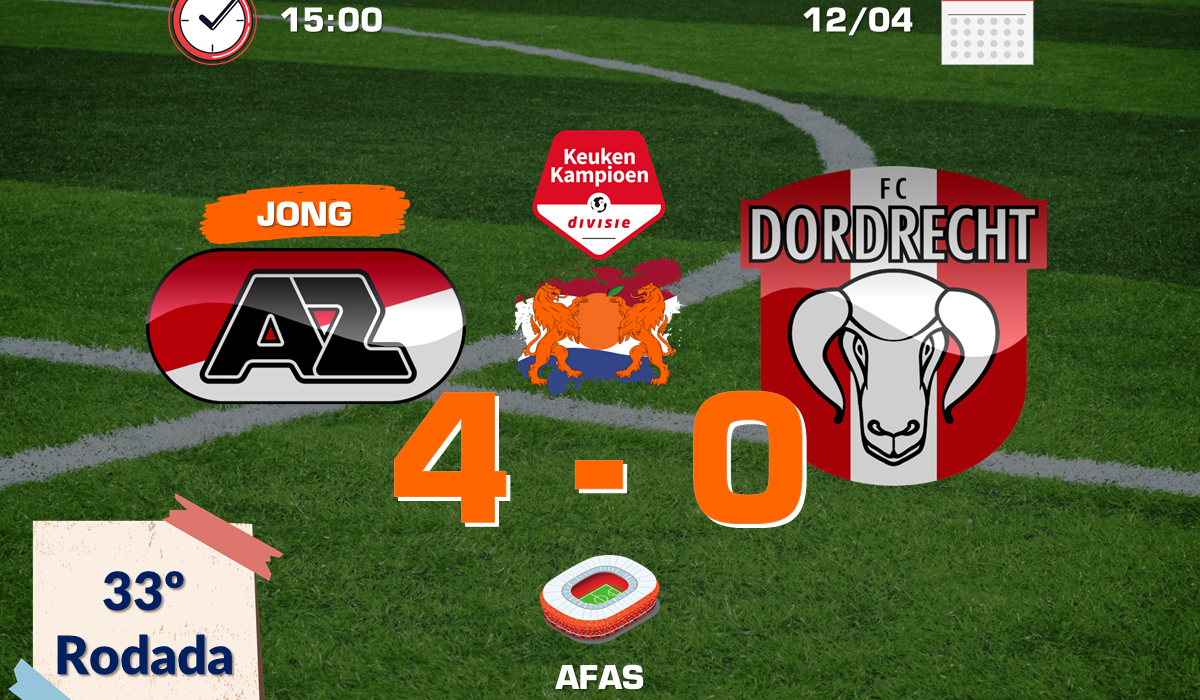 Jong AZ Alkmaar 4 x 0 FC Dordrecht