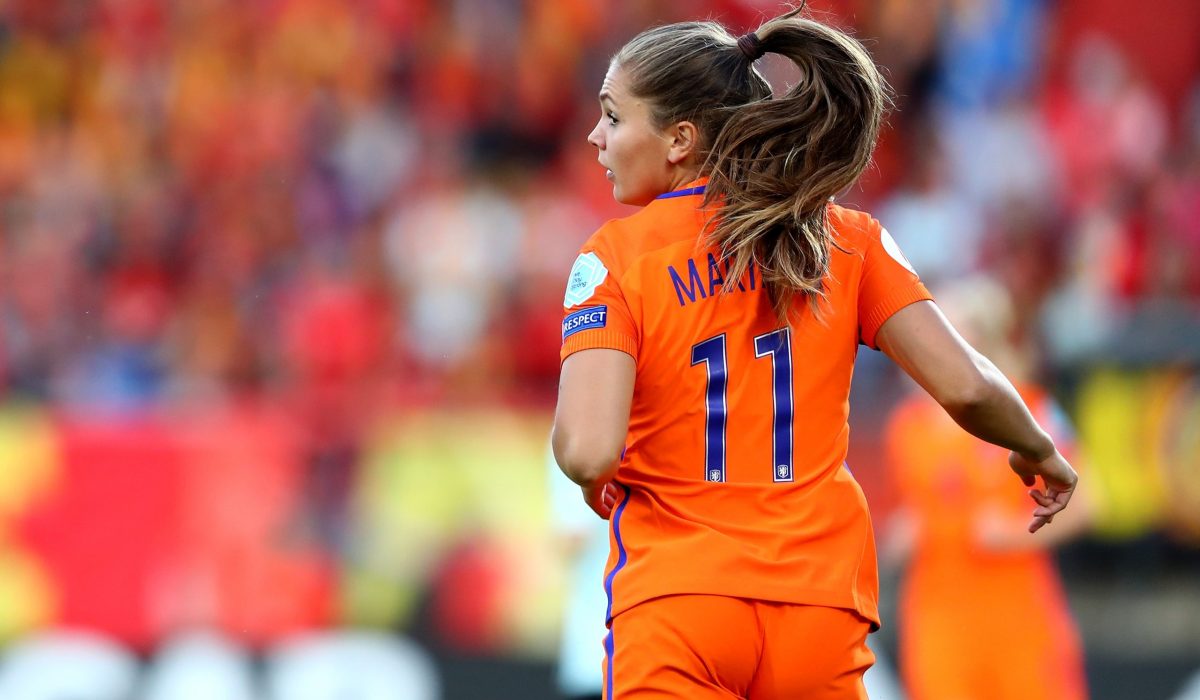 TILBURG, NETHERLANDS - JULY 24: Lieke Martens of Netherlands in action during the Group A match between Belgium and Netherlands  during the UEFA Women's Euro 2017 at Koning Willem II Stadium on July 24, 2017 in Tilburg, Netherlands.  (Photo by Dean Mouhtaropoulos/Getty Images)
