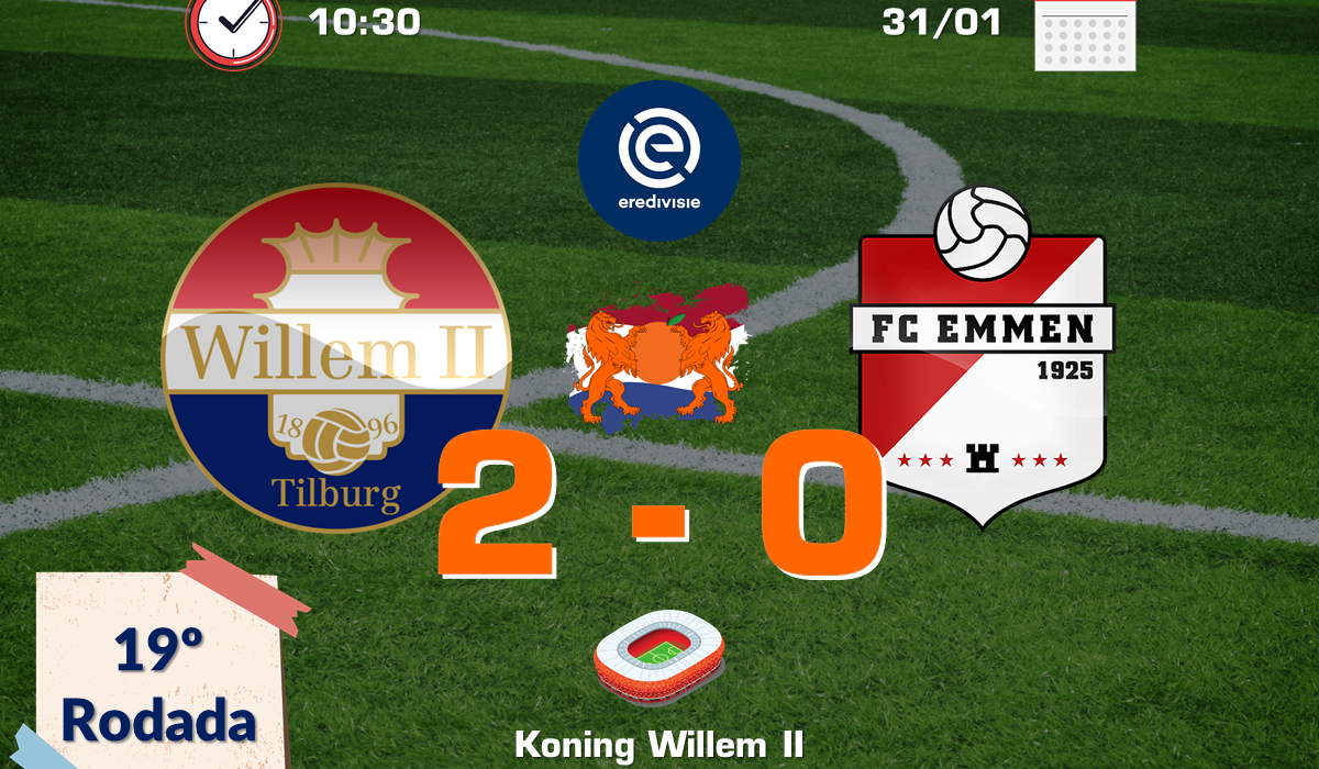 Willem II 2 x 0 FC Emmen - Capa